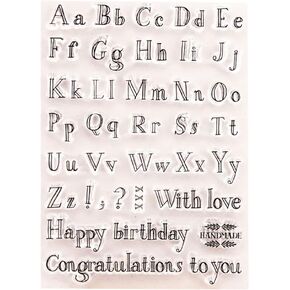 SUPVOX Clear Alphabet Stamp Silicone Seal Stamps for DIY Scrapbooking Craft Decor