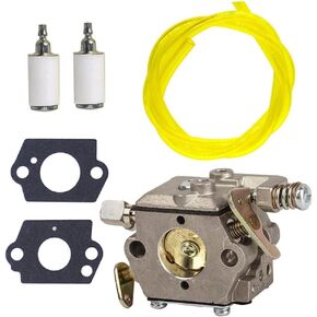 640347 Carburetor for Tecumseh TC200 TC300 640347A TM049XA 2-Cycle Vertical Engine Strikemaster Jiffy Ice Auger with Fuel Line Fuel Filter