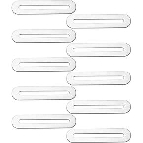 10 Pcs Metal Connector Slideable Slotted Brackets, Adjustable Flat Plate with Slot Mounting Bracket for Timber Wood Furniture Motor PC Case Holder Motor Shelf Adjustable Flat Mending Platese