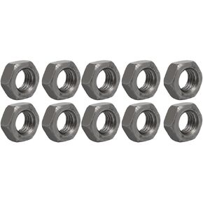 uxcell 10pcs M14 x 2mm Pitch Metric Coarse Thread Carbon Steel Left Hand Hex Nuts