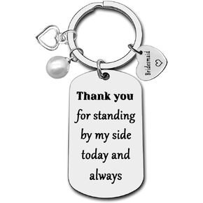 Bridesmaid Gift from Bride Bridesmaid Keychain Wedding Jewelry for Bridesmaids Best Friends Sister in Law Appreciation Gift for Bridesmaid Maid of Honor Gifts Thank You Gift Wedding Gift for Friends