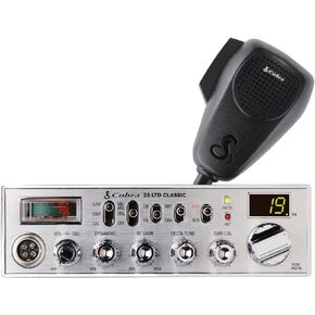 Cobra 25 LTD AM/FM Professional CB Radio – Compact, Easy to Operate, with Dual-Mode Access, 4-Watt Output, Full 40 Channels, Adjustable Dynamike Control and PA Capability, Black