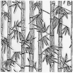 Tree Bamboo Background Clear Stamps for Card Making, Bamboo Leaves Transparent Clear Silicone Seal Clear Rubber Stamps for Holiday Card Making Paper Craft Embossing Album Crafts
