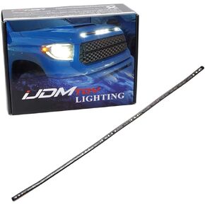 iJDMTOY 5-Bar/Section Amber Yellow 15-LED Hood Bulge Behind Grille Light Kit Compatible with Toyota 2014-2021 Tundra
