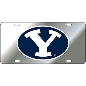 BYU Acrylic License Plate Officially Licensed Silver Mirror