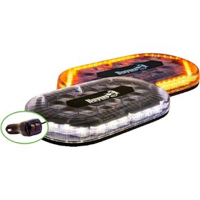 Buyers Products 8891179 Amber/Green LED Mini Light Bar, Permanent or Magnetic Mount, 15' Lead with On/Off Switch, Emergency Lights for Vehicles, LED Strobe Lights for Trucks