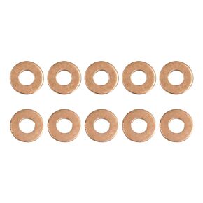 4mmx9mmx1mm(IDxODxT) Flat Copper Sealing Washers - 50Pack - Good for Industrial Machinery M4 Screws - Copper Flat Ring Gaskets