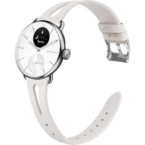 Compatible for Withings Smartwatch Bands, 18mm, 20mm Slim Vintage Leather Strap Replacement for Women, Man, Wristband Accessories