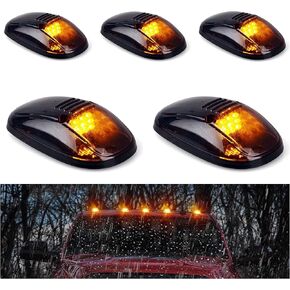 KOMAS 5pcs Cab Roof Marker Lights, Roof Top Lamp Running Light Replacement for 1994-2002 Dodge Ram 1500 2500 3500 4500, and other Truck,SUV (Amber Lens With Amber LED) in Kuwait
