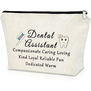 Sazuwu Dental Assistant Gifts Makeup Bag Dental Gifts for Dental Assistant Dental Assistant Appreciation Week Thank You Gifts for Dental Assistant Coworkers Birthday Christmas Graduation Gifts