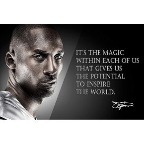 Kobe Bryant Poster Quote Black History Month Posters Los Angeles Lakers Quotes Basketball Sports Decor Coaching Wall Art Growth Mindset Teacher Educational Teaching Quotes Elementary P066