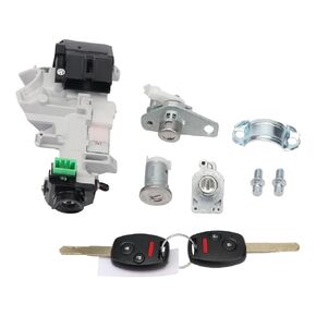 for Honda Civic 2006-2011 06350-SAA-G30 35100-SDA-A71 Ignition Starter Switch Housing Door Trunk Lock Cylinder Transponder 46 Chip Immobilizer Keys with Panic Full Set
