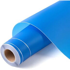 HTVRONT Stencil Vinyl Adhesive Material - Blue Stencil Vinyl for Cricut & Silhouette Machines 12" X 30 Ft, Stencil Film Roll for Wood, Wall, Sticker
