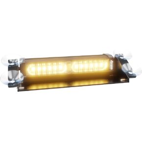 Abrams Focus 2X Series (Amber/Amber) 36W - 12 LED Tow Truck Construction Vehicle Windshield Strobe Warning Dash & Deck Light Bar