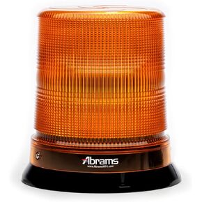 Abrams SAE Class-1 StarEye 7" Inch Dome 12 LED Magnet/Permanent Mount Construction Vehicle Warning Strobe Beacon Light - Amber