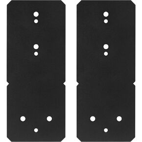 eoere 2 PCS Heavy Duty 8" Post to Beam Flush Connector, 3/16" Thicked Galvanized Steel Construction, Post Beam Plates for Roofs, Larger Pavilions, Pergolas, Rafters
