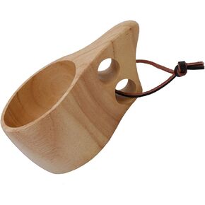 Portable Wodden Cup Nordic Style Kuksa Camp Cup Outdoor Coffee Mug for Camping Backpacking Hiking Hunting Bushcraft in Kuwait