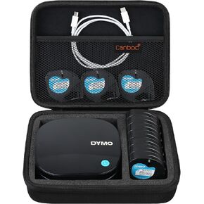 Canboc Hard Carrying Case for DYMO LetraTag 200B Bluetooth Label Maker, Compact Bluetooth Wireless Label Printer Case Fits Label Tapes and Batteries, Black(Only Case)
