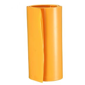 uxcell Battery Wrap PVC Heat Shrink Tubing 105mm Flat Width for 18650 Power Supplies 1 Meter Length Yellow