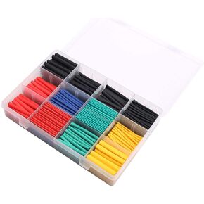 530pcs Heat Shrink Tubings, Wire Wrap Cable Sleeve Sets, Electrical Insulation Tubes, 5 Colors 8 Sizes