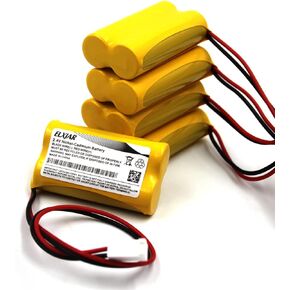 (5-Pack) 2.4V 800mAh Ni-CD Battery Pack Replacement for Dual-Lite 0120822, Dantona Custom-7, LITHONIA ELB-2P41N (CUSTOM-29), ELB-4804N (CUSTOM-241), Custom-276, OSA030 Exit Sign Emergency Light
