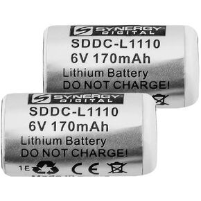 Synergy Digital Dog Collar Batteries, Compatible with Pet Stop UltraElite Receiver Dog Collar, (Lithium, 6V, 160 mAh) Ultra High Capacity, Combo-Pack Includes: 2 x SDDC-L1110 Batteries