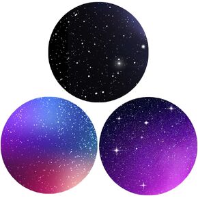 Multi-Functional Grip Mobile Phone Stands and Finger Holder (3 Pack) - Black Nebula Galaxy Glitter Blue