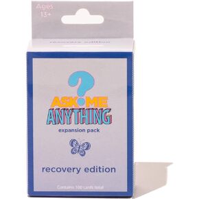ASKMEANYTHING Recovery Pack Card Game - 100 Cards for Self-Improvement, Coping Skills, and Group Therapy