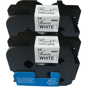 NEOUZA 2PK Compatible for Brother P-Touch Laminated TZe TZ 561 Label Tape Black on Blue Width 1.5" 36mm x Length 26.2' 8m in Kuwait