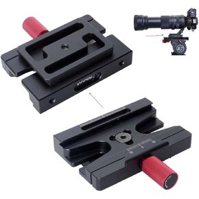 iShoot Quick Release Plate Converter Clamp Adapter Compatible with Arca-Swiss Fit Plate & Manfrotto 200PL/410PL Plate, Compatible with Sachtler 6T/8T/10T/DV8 3+3/DV8 5+5 / DV10 3+3/DV10 5+5 Fluid Head