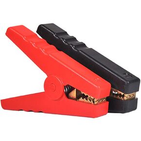 LIXINTIAN 2 Pieces 300A Battery Alligator Clips, Black Red Insulated Replacement Battery Clamps Jumper Cables Boost Clips, Truck Car Battery Electric Test Clips Lead Probe Alligator Clamps
