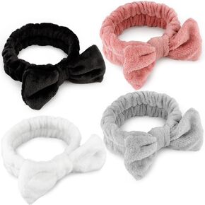 4 Pairs Wrist Towels for Washing Face Absorbent Wrist Bands Soft Microfiber Face Washing Wristbands Spa Wristbands Wrist Wash Bands Wrist Scrunchies for Women Girls