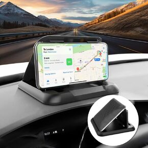 Car Phone Holder Mount,Dashboard Cell Phone Holder for Your Car,Stable,Anti-Slip,Fit for iPhone,Samsung,Android Smartphones（Suction,Silicone,Black）