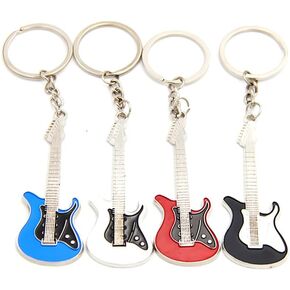 سلسلة مفاتيح جيتار باس للرجال والنساء، هدايا عيد الميلاد لعازف الجيتار الكهربائي للأولاد والبنات، سلسلة مفاتيح جيتار كهربائي للاعبي الجيتار، 4 قطع in Kuwait