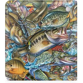 Carbon Fiber Tablet Skin Compatible with Kobo Libra 2 (2023) - Action Fish Puzzle - Premium 3M Vinyl Protective Wrap Decal Cover - Easy to Apply | Crafted in The USA by MightySkins