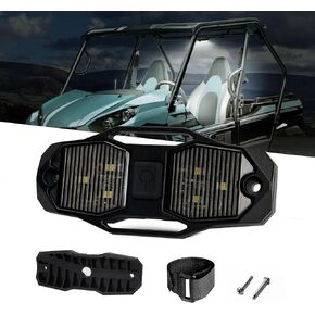 OPP ULITE UTV Led Doom Light with Switch, 6500K White 6PC-LED, Universal Roll Bar Mount Light Utility Car Interior Dome Light LED Reading Light Courtesy Light Map Light for RZR Polaris