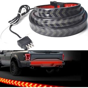 60in LED Truck Tailgate Light Bar,Waterproof Red&White Turn Signal Running Brake Reversing Flexible Taillight Strip for Truck Pickup TailerCamper