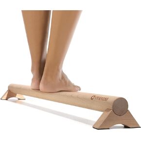 Versatile 40 Inch Beech Wood Balance Beam for Plantar Fasciitis, Heel spur at Home - Enhance Balance, Ankle Foot Strength, Flexibility for All Ages