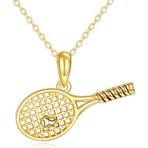 14K Solid Gold Sport Necklace Pendant Real Gold Jewelry Gifts for Women Men Girls Boys Sport Lover