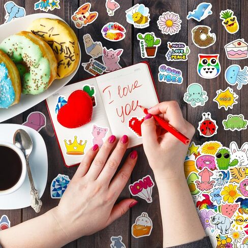 600 Pcs Cute Water Bottle Stickers for Kids, Colorful Animal Vinyl Stickers for Water Bottles, Cool Bulk Stickers for Phone Computer Luggage Skateboard Laptop Stickers for Girls Teens Boys Teachers in Kuwait