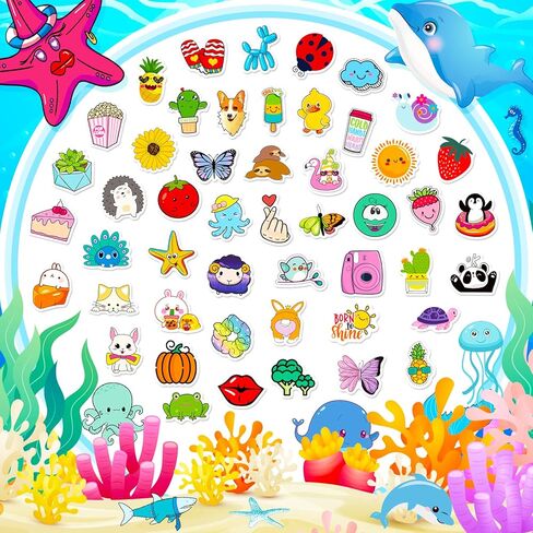 600 Pcs Cute Water Bottle Stickers for Kids, Colorful Animal Vinyl Stickers for Water Bottles, Cool Bulk Stickers for Phone Computer Luggage Skateboard Laptop Stickers for Girls Teens Boys Teachers in Kuwait