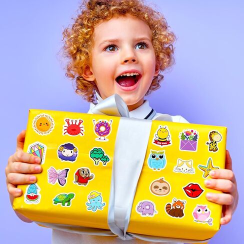 600 Pcs Cute Water Bottle Stickers for Kids, Colorful Animal Vinyl Stickers for Water Bottles, Cool Bulk Stickers for Phone Computer Luggage Skateboard Laptop Stickers for Girls Teens Boys Teachers in Kuwait