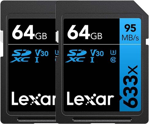 Lexar Professional 633x 64GB USH-1 Class 10 SDXC Memory Card 2 Pack (LSD64GCB1NL633) in Saudi Arabia