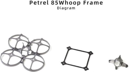 HGLRC Petrel Whoop Ultra-light Indoor Frame FPV Racing Drone (Petrel 85Whoop Gray Transparency Rack + Headset Kit) in Saudi Arabia