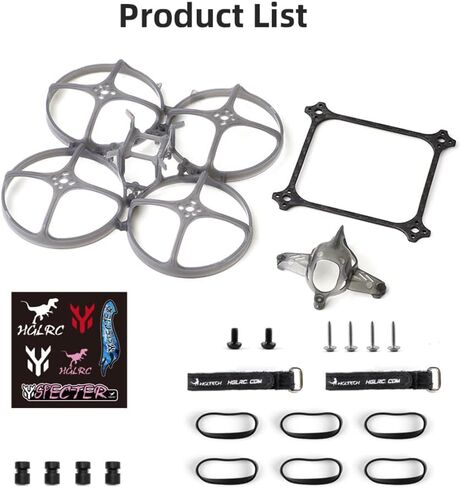 HGLRC Petrel Whoop Ultra-light Indoor Frame FPV Racing Drone (Petrel 85Whoop Gray Transparency Rack + Headset Kit) in Saudi Arabia