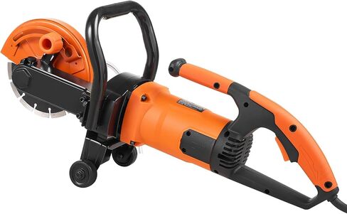 VEVOR Electric Concrete Saw, 7 in Circular Saw Cutter, 2000 W High Power with Max. 2.5 in Cutting Depth, Wet/Dry Disk Saw Cutter Includes Water Line, Pump and Blade, for Stone, Brick in Saudi Arabia