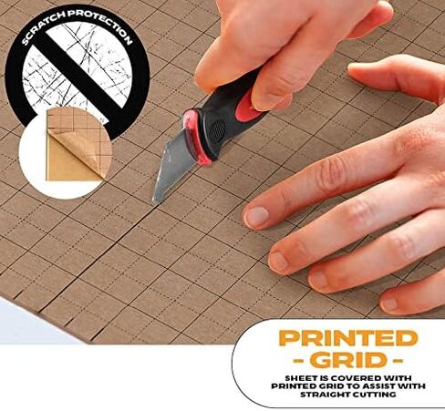 Clear Plexiglass Sheets 12" x 12" - 3 Pack - 1/8" (3mm) Thick - with Easy-to-Use Ruler Guides - Acrylic Sheets for Laser Cutting, DIY Projects & Signs. Easy to Cut & Drill Plastic Sheets in Saudi Arabia