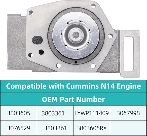 مضخة مياه 3803605 3803361 LYWP111409 3067998 3076529 3803361 3803605RX لمحرك Cummins N14 855 لـ 2001-2002 Freightliner كولومبيا 98686HM in Kuwait