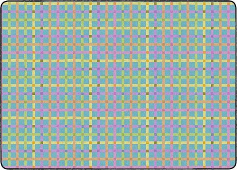 Flagship Carpets Cheerful Checks Educational Area Rug for Kids Room Décor, Children's Classroom, Play Carpet for Teaching and Playroom, 4'x6', Blue & Multi Color in Saudi Arabia