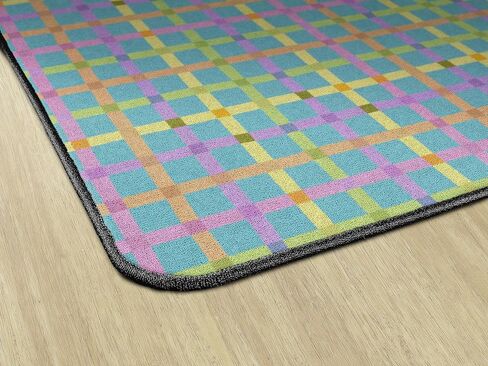 Flagship Carpets Cheerful Checks Educational Area Rug for Kids Room Décor, Children's Classroom, Play Carpet for Teaching and Playroom, 4'x6', Blue & Multi Color in Saudi Arabia